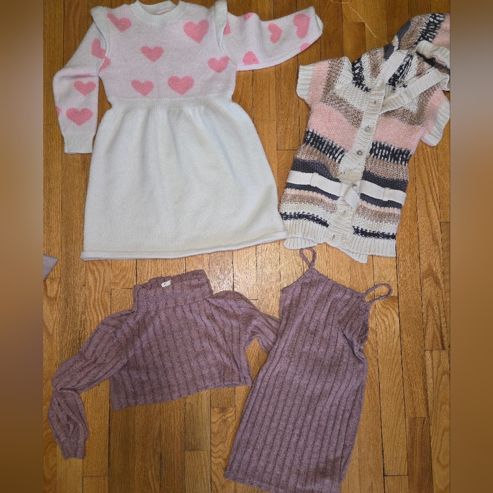 Stylish Kids Dress with Heart Pattern